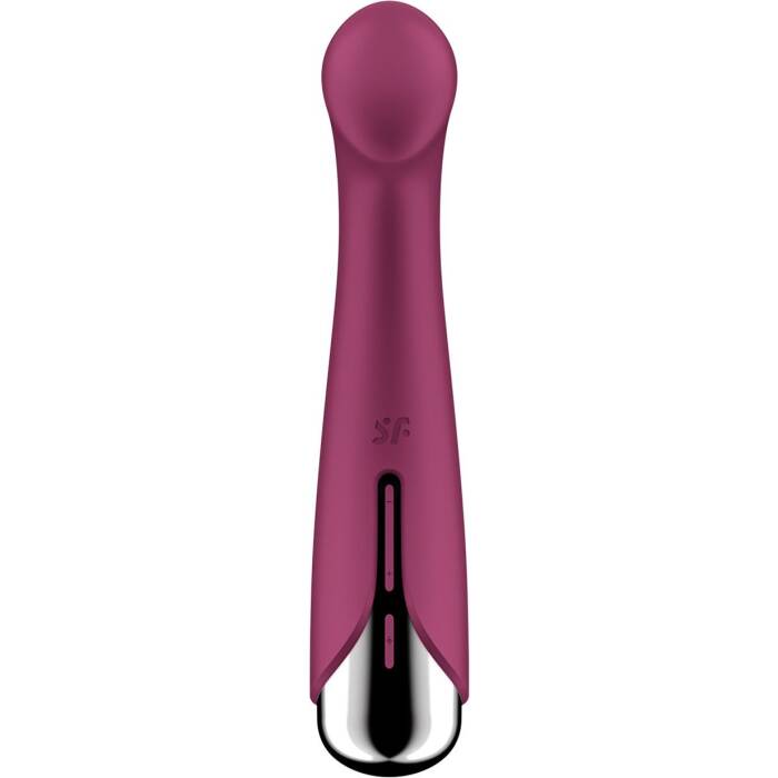 Вібратор з ротацією Satisfyer Spinning G-Spot 1 Red, плоский майданчик для стимуляції точки G