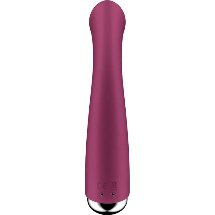 Вібратор з ротацією Satisfyer Spinning G-Spot 1 Red, плоский майданчик для стимуляції точки G