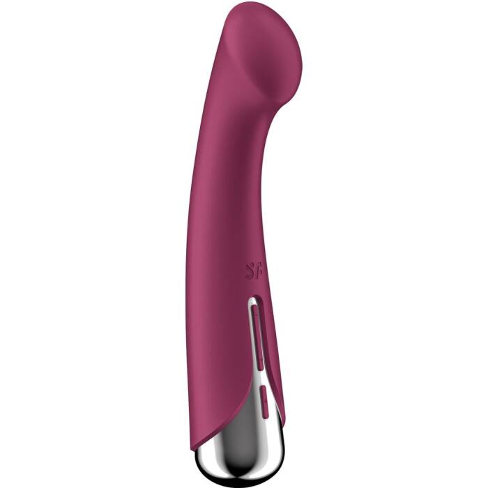 Вібратор з ротацією Satisfyer Spinning G-Spot 1 Red, плоский майданчик для стимуляції точки G