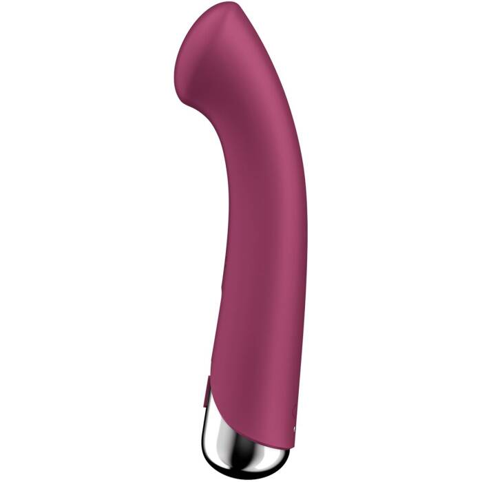 Вібратор з ротацією Satisfyer Spinning G-Spot 1 Red, плоский майданчик для стимуляції точки G