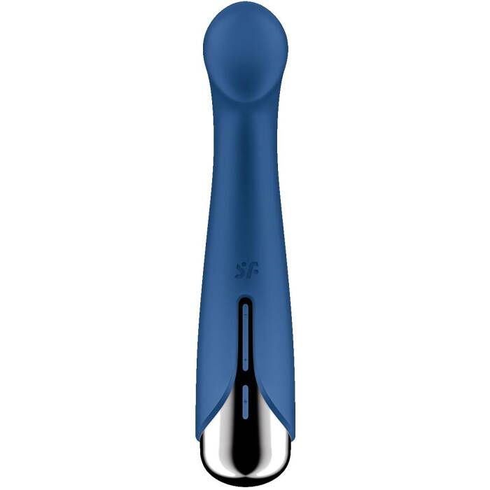 Вібратор з ротацією Satisfyer Spinning G-Spot 1 Blue, плоский майданчик для стимуляції точки G