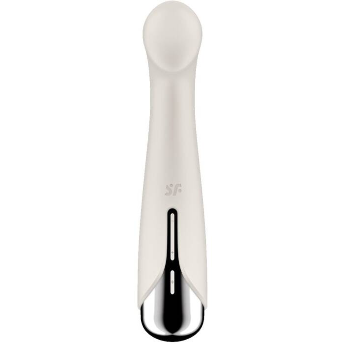 Вібратор з ротацією Satisfyer Spinning G-Spot 1 Beige, плоский майданчик для стимуляції точки G