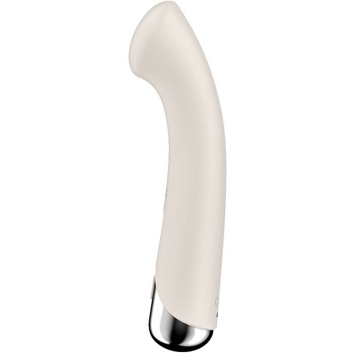 Вібратор з ротацією Satisfyer Spinning G-Spot 1 Beige, плоский майданчик для стимуляції точки G