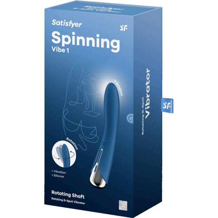 Вібратор точки G з обертанням Satisfyer Spinning Vibe 1 Blue, 2 мотори