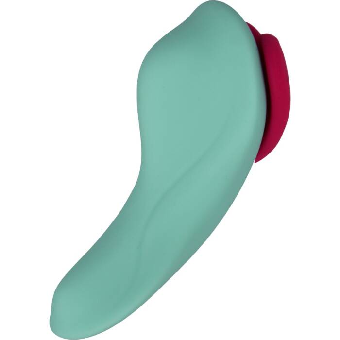 Вібратор у трусики FairyGasm HeartGem green, на магніті, пульт ДК