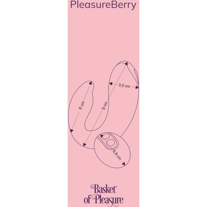 Вібратор для пар FairyGasm PleasureBerry violet, зарядний кейс, пульт ДК