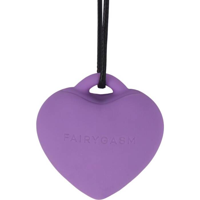 Мінівібратор «Сердечко» FairyGasm PleasureStone violet, 9 режимів, на шнурку