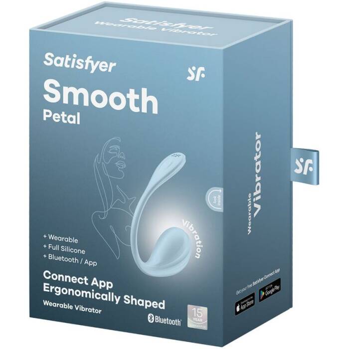 Смарт-віброяйце Satisfyer Smooth Petal Connect App Light Blue