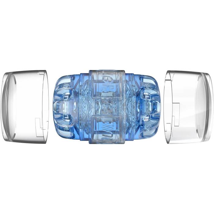 Мастурбатор Fleshlight Quickshot Turbo Blue Ice, компактний, чудово для пар і мінету