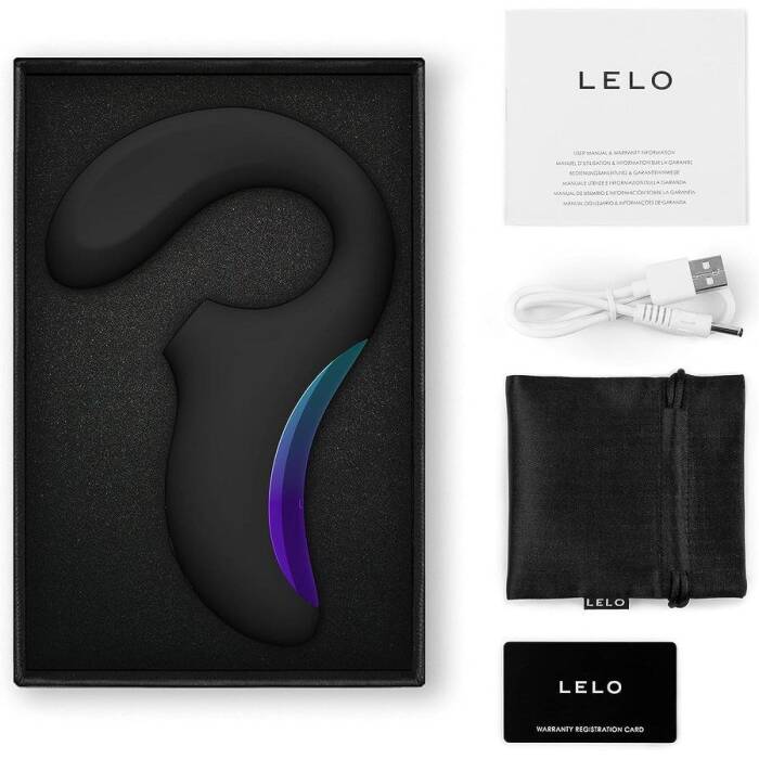 Кліторально-вагінальний звуковий стимулятор LELO Enigma WAVE Black, 3 типи стимуляції