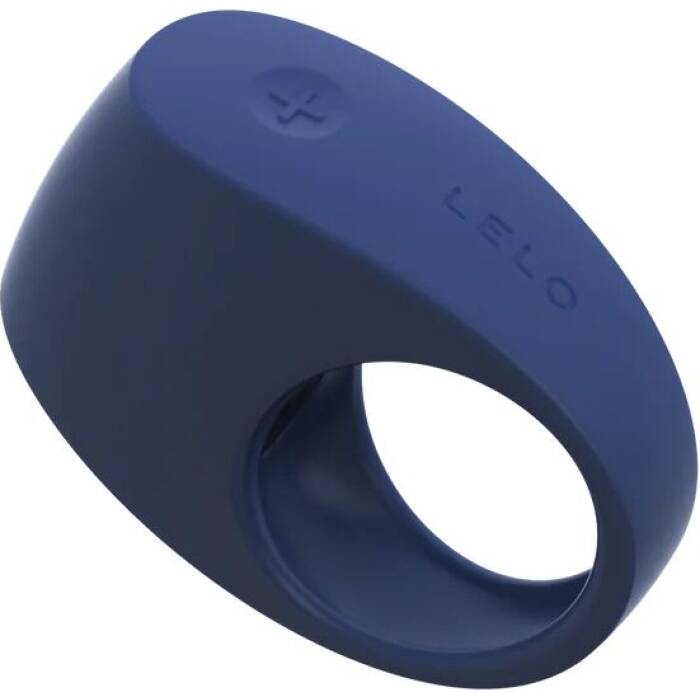 Ерекційне кільце з вібрацією LELO Tor 3 Base Blue, керування зі смартфона