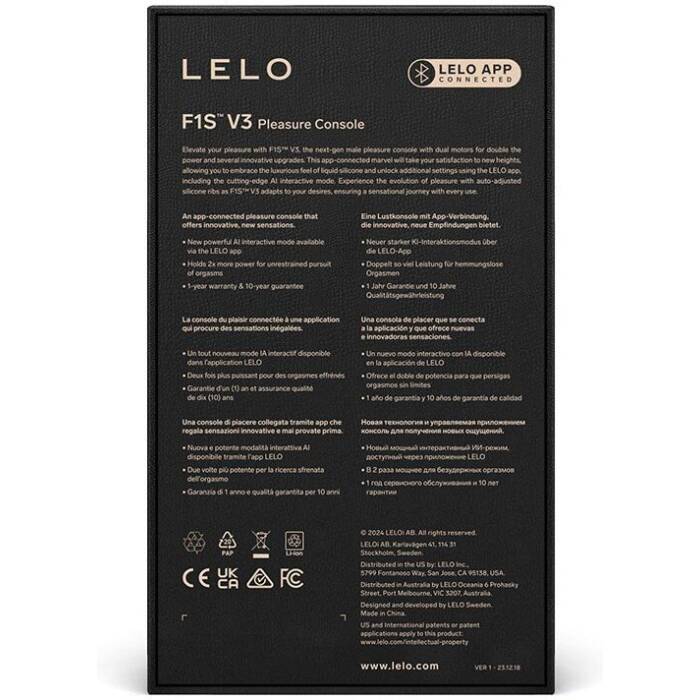 Смарт-мастурбатор LELO F1S V3 Teal, 2 мотори, 8 режимів, стимуляція звуковими хвилями