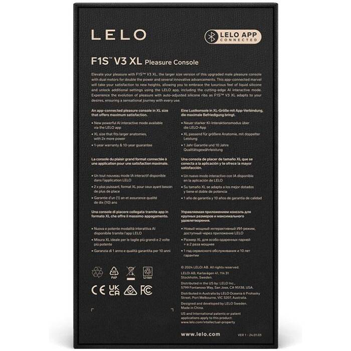 Смарт-мастурбатор LELO F1S V3 XL Red, збільшений, 2 мотори, 8 режимів, стимуляція звуковими хвилями