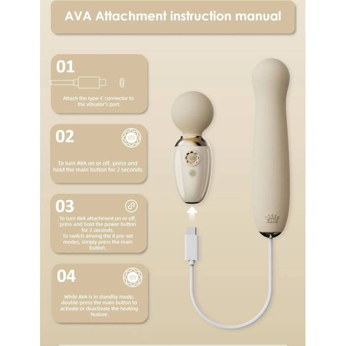 Пульсатор Zalo – AVA Attachment Ivory White для смарт-вібромасажера Zalo – AVA