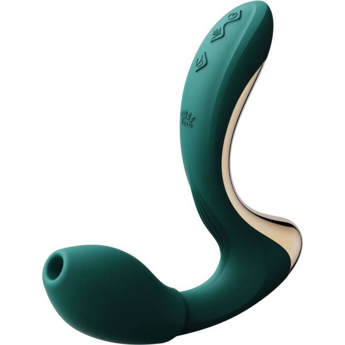 Вібратор-пульсатор з вакуумною насадкою Zalo – Talis G-Spot PulseWave Vibrator Turquoise Green