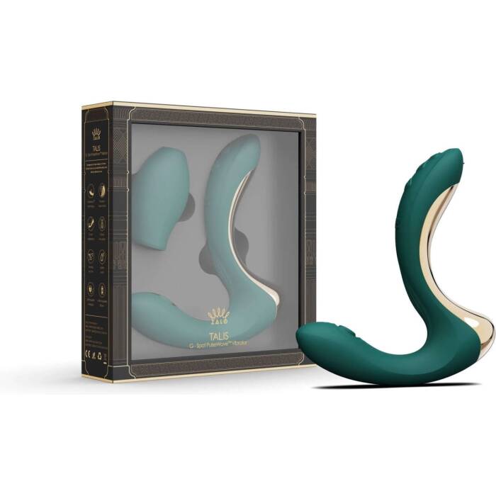 Вібратор-пульсатор з вакуумною насадкою Zalo – Talis G-Spot PulseWave Vibrator Turquoise Green