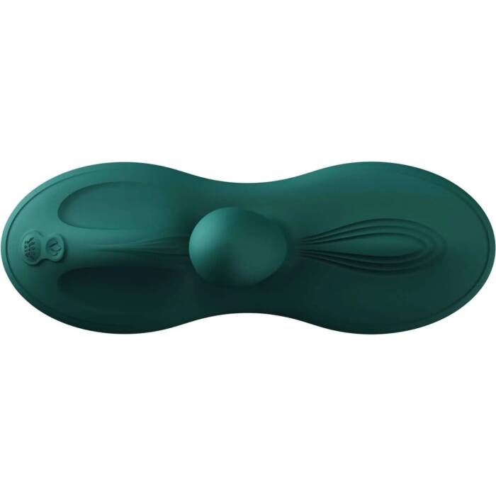 Sit-on-top смарт-вібратор Zalo – Flora Smart Vibrating Pad Turquoise Green, 9 моторів