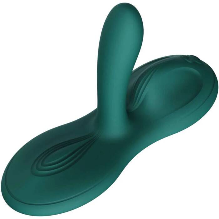 Sit-on-top смарт-вібратор Zalo – Flora Smart Vibrating Pad Turquoise Green, 9 моторів