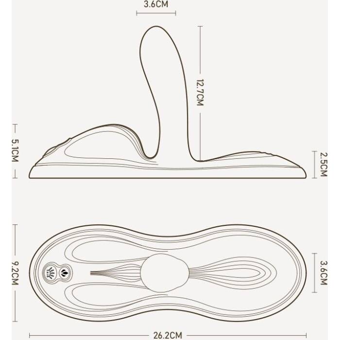 Sit-on-top смарт-вібратор Zalo – Flora Smart Vibrating Pad Ivory White, 9 моторів