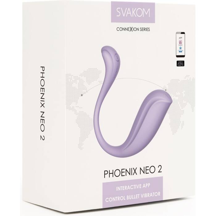 Інтерактивне віброяйце Svakom Phoenix Neo 2 Pastel Lilac, оновлена модель