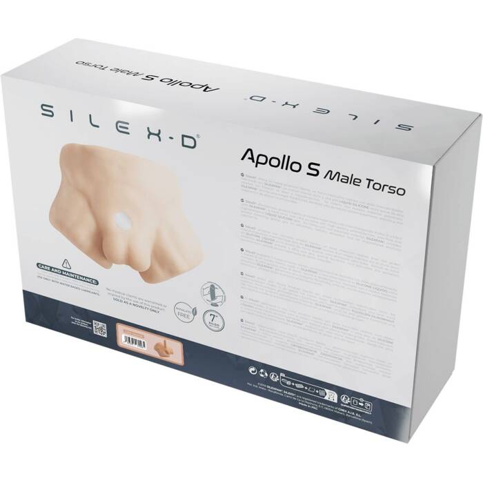 Півторс з фалоімітатором на присосці SilexD Apollo S Male Torso Caramel