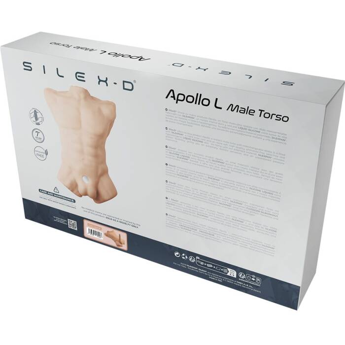 Торс з фалоімітатором на присосці SilexD Apollo L Male Torso Caramel