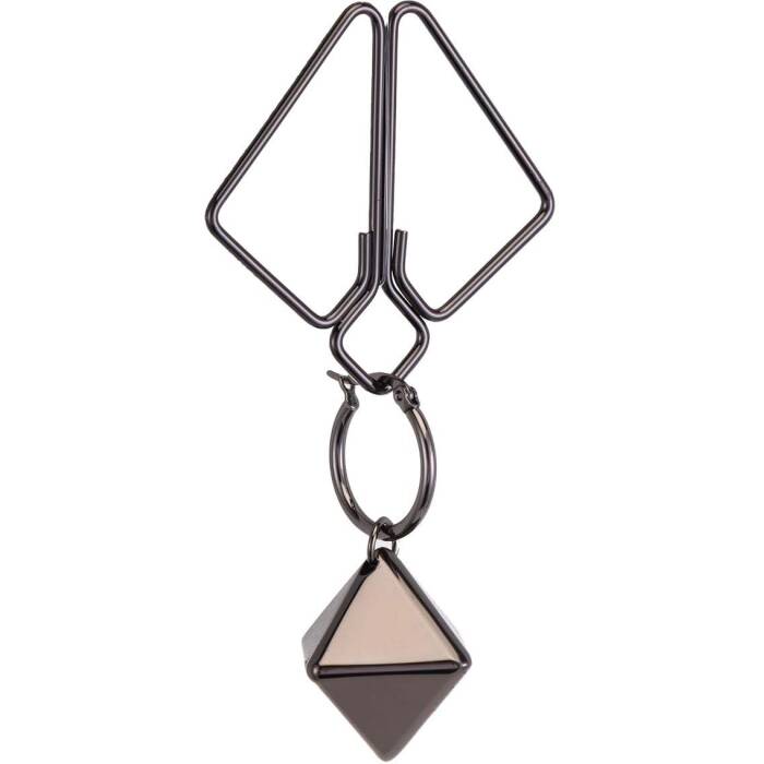 Затискачі для сосків з важкою підвіскою LOCKINK Nipple Clamps with Heavy Pendant - Grey