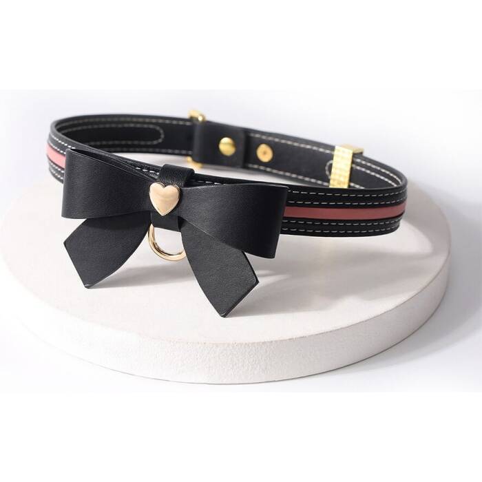 Повідець LOCKINK SEVANDA Love Heart Butterfly Leather Collar Set - Black