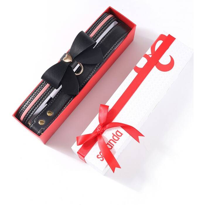 Повідець LOCKINK SEVANDA Love Heart Butterfly Leather Collar Set - Black