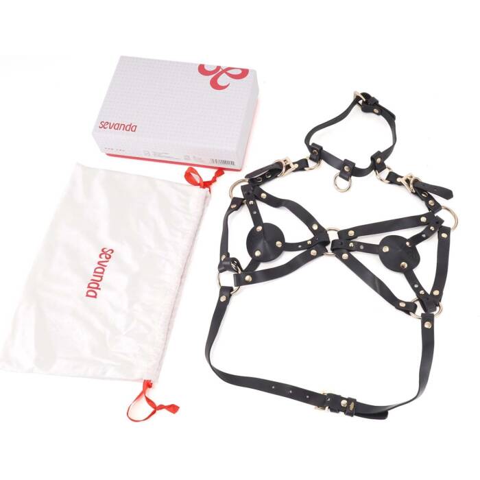 Портупея на груди LOCKINK SEVANDA Queen Chest Harness with Removable Bra