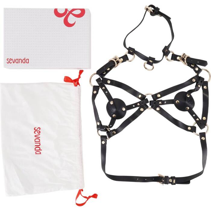 Портупея на груди LOCKINK SEVANDA Queen Chest Harness with Removable Bra