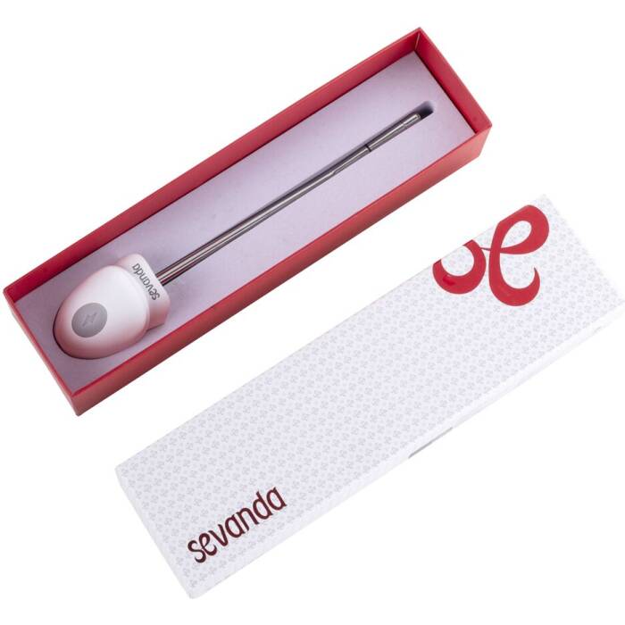Уретральний зонд LOCKINK SEVANDA Vibrating & E-stim Metal Urethral Sounding - White