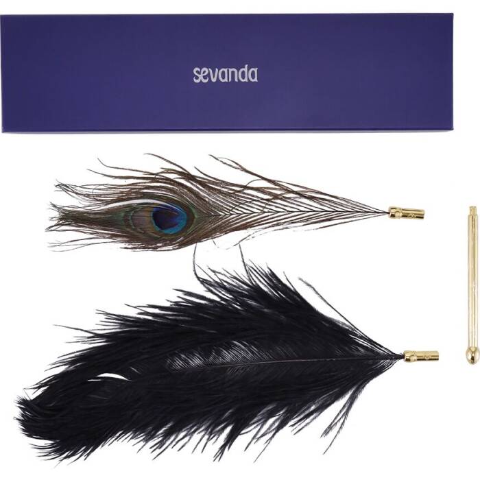 Лоскітка LOCKINK SEVANDA Natural Peacock Flirting Feather Tickler, перо павича