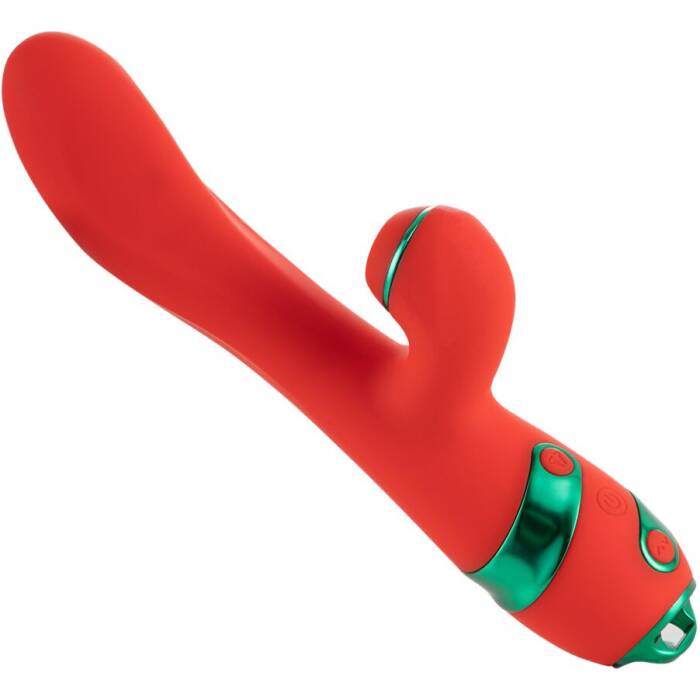 Вібратор-кролик з флогером LOCKINK SEVANDA Whip Vibrating Massage Wand - Red & Green