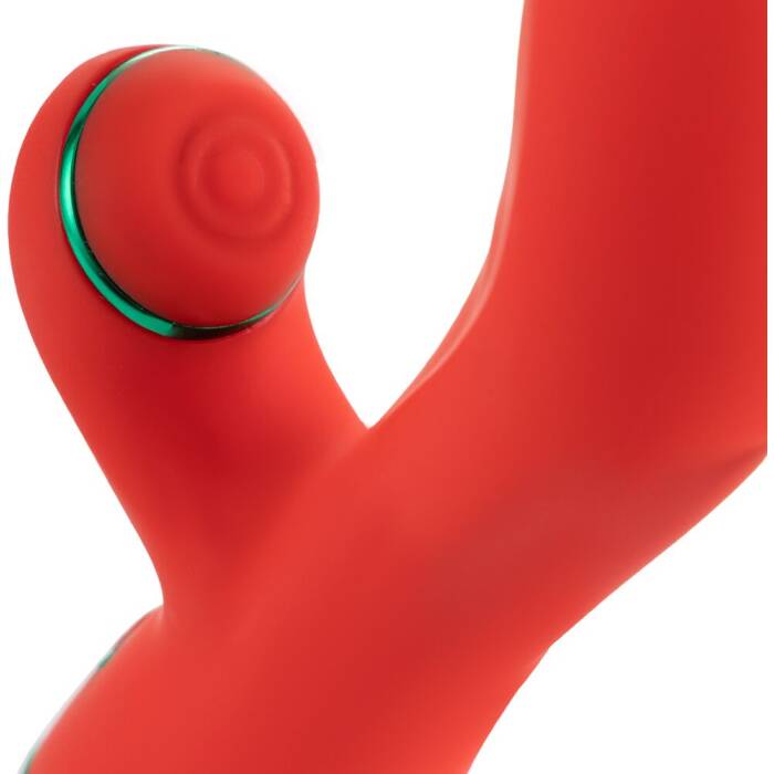 Вібратор-кролик з флогером LOCKINK SEVANDA Whip Vibrating Massage Wand - Red & Green