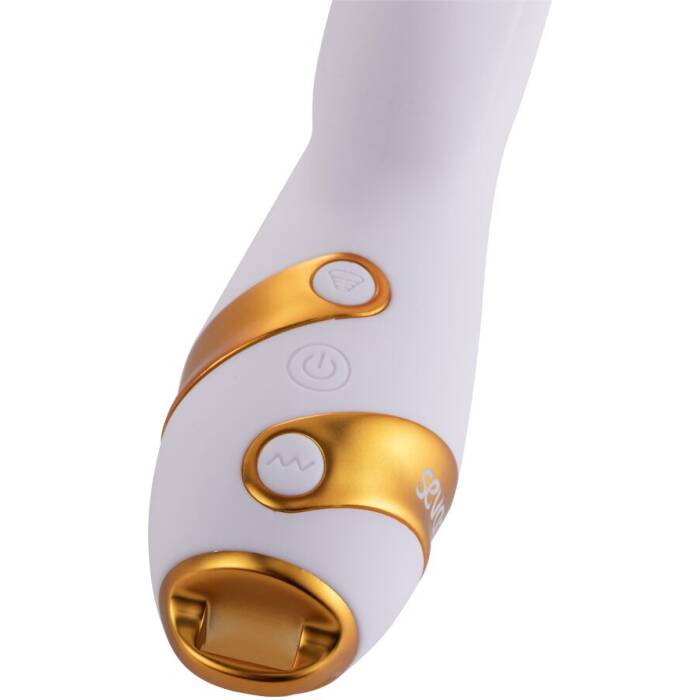 Вібратор-кролик з флогером LOCKINK SEVANDA Whip Vibrating Massage Wand - White & Golden