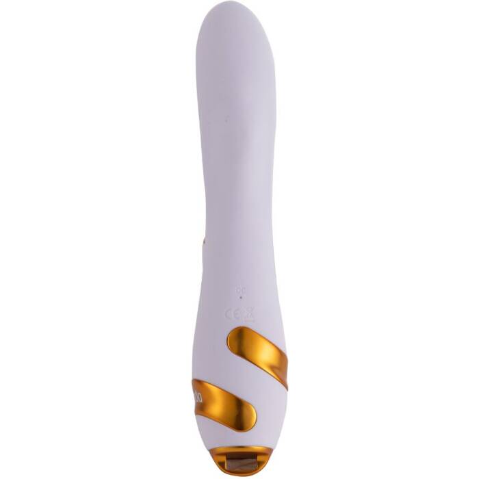 Вібратор-кролик з флогером LOCKINK SEVANDA Whip Vibrating Massage Wand - White & Golden