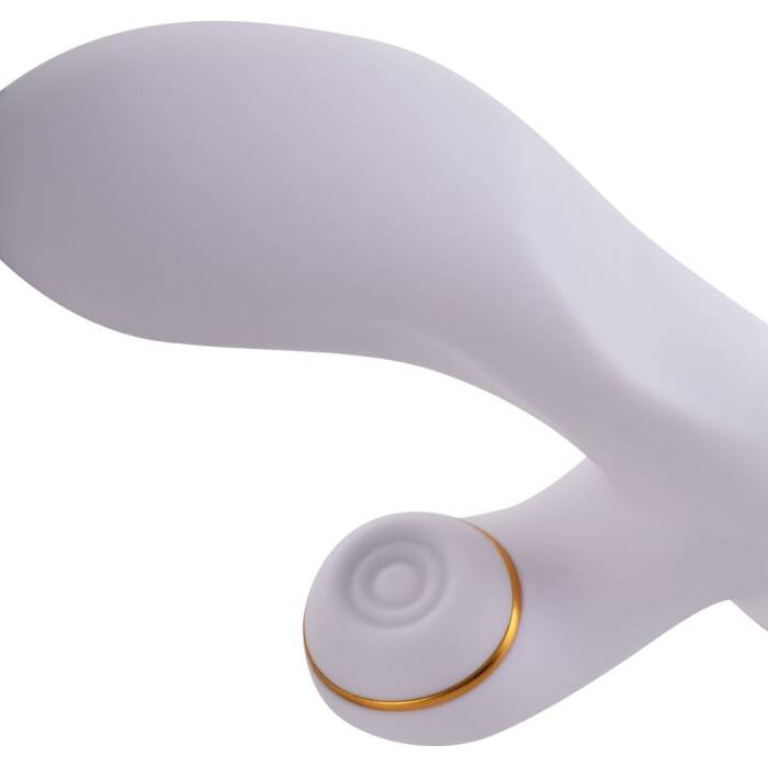 Вібратор-кролик з флогером LOCKINK SEVANDA Whip Vibrating Massage Wand - White & Golden