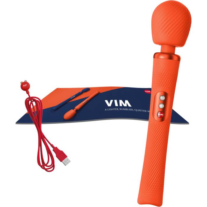 Вібромасажер Fun Factory VIM Vibrating Wand sunrise orange, суперпотужний та легкий, до 6 годин роботи