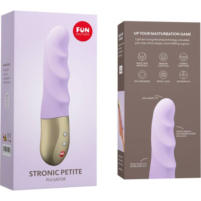 Мініпульсатор Fun Factory STRONIC PETITE pastel lilac, 8 режимів, підходить для початківців