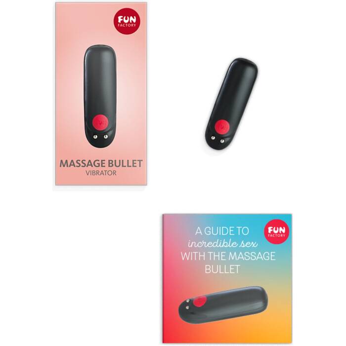 Віброкуля Fun Factory Massage BULLET, чорна, діаметр 2,5 см, 3 швидкості, 3 малюнки вібрації