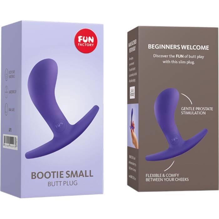 Анальна пробка Fun Factory BOOTIE, S, фіолетова, діаметр 2,8 см, тонкий обмежувач