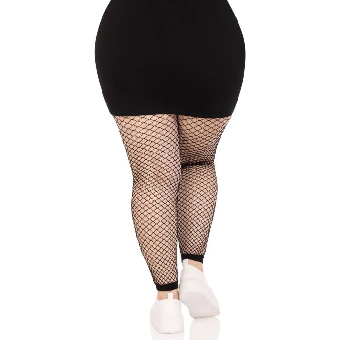 Панчохи Leg Avenue Industrial Net footless tights Black 1X/2X