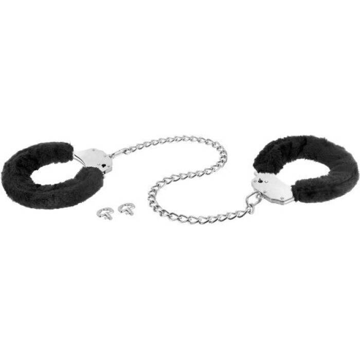 Поножі Fetish Tentation Adjustable metal and fur ankle cuffs