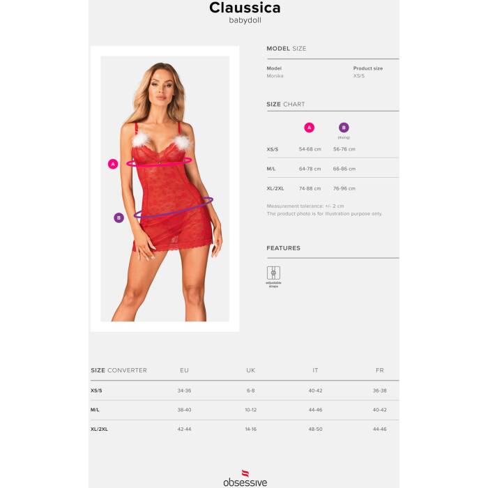 Сорочка Obsessive Claussica XS/S