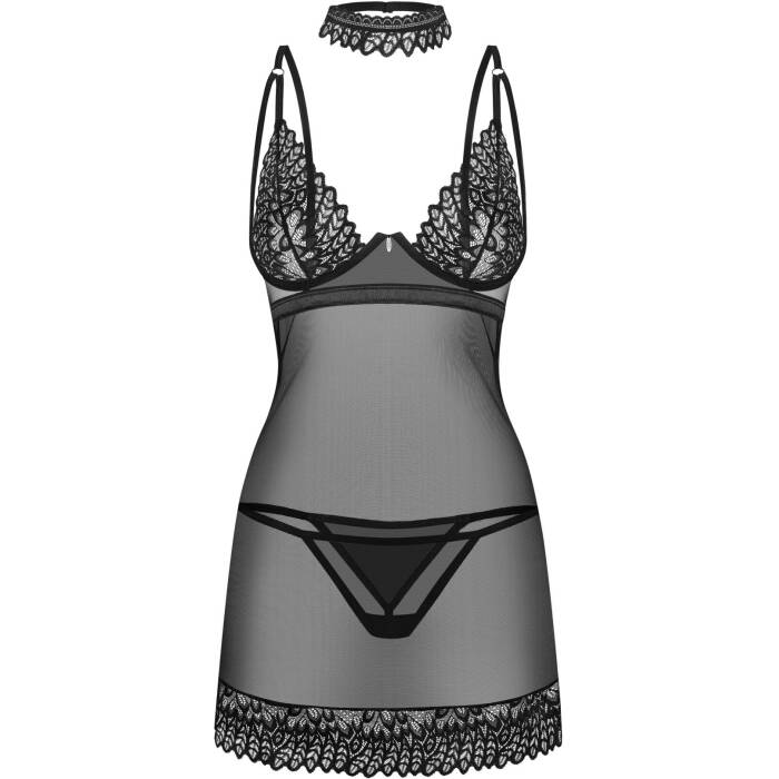 Сорочка Obsessive Donarella chemise & thong XS/S