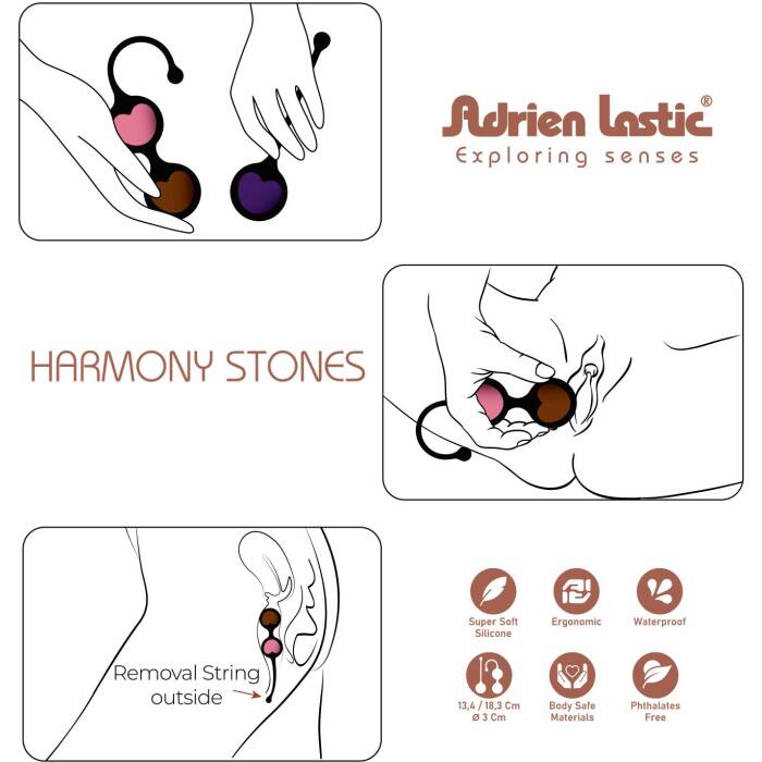 Вагінальні кульки Adrien Lastic Harmony Stones