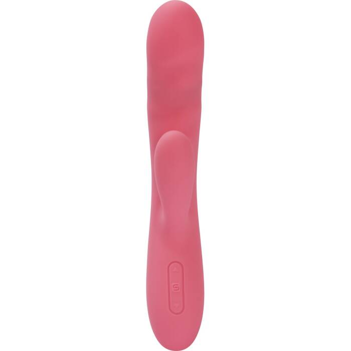 Вібратор-кролик Svakom Avery Strawberry Pink зі стовбуром, що рухається, рух вперед-назад
