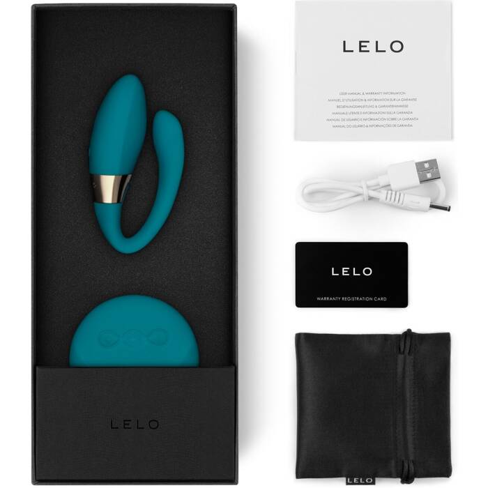 Вібратор для пар LELO Tiani Duo Ocean Blue, 2 мотори, пульт ДК