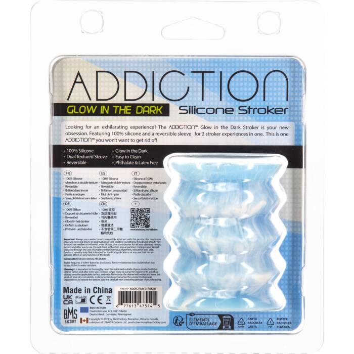 Мастурбатор ADDICTION Silicone Reversible Stroker – Glow in the Dark